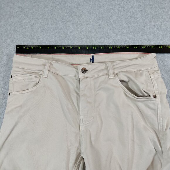 Johnnie-O Pants Mens 34x34 Beige Terry 5-Pocket Stretch - Picture 8 of 12